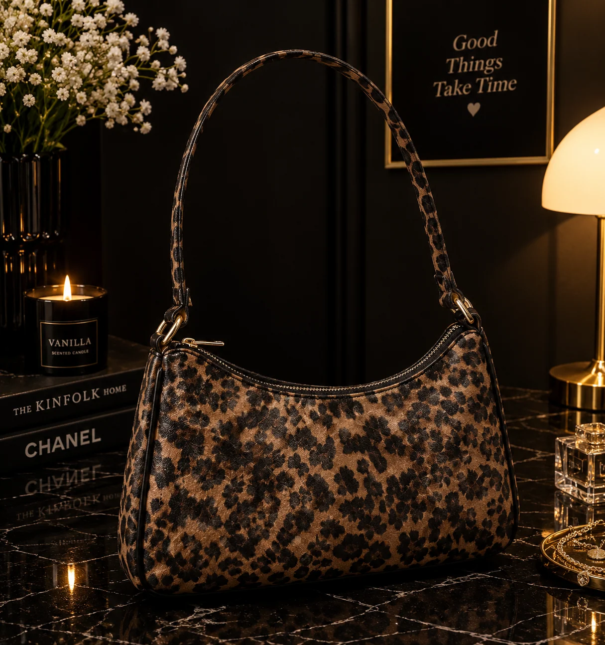 Leopard Print Chic Shoulder Bag