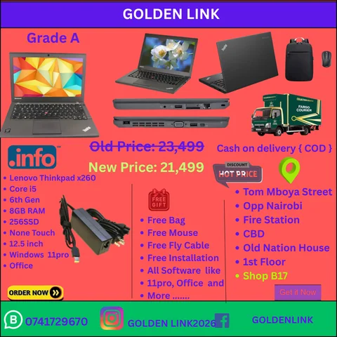 Lenovo Thinkpad x260 i5 6th 8GB RAM 256SSD non touch