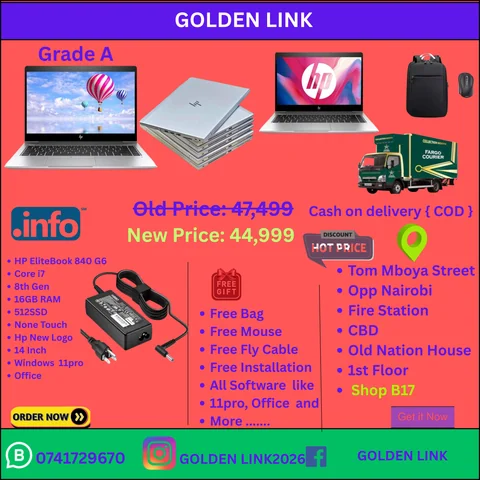 Hp 840 G6 core i7 8th Gen 16GB RAM 512SSD non touch