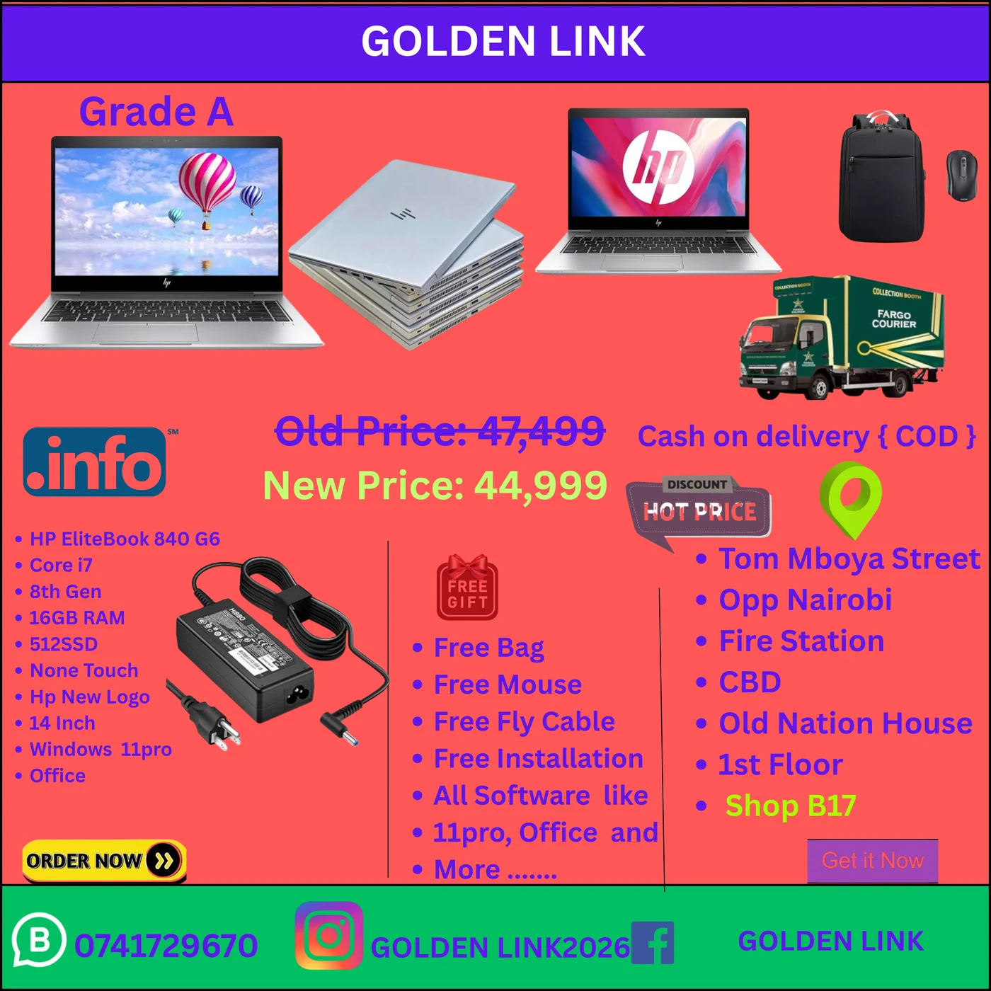 Hp 840 G6 core i7 8th Gen 16GB RAM 512SSD non touch
