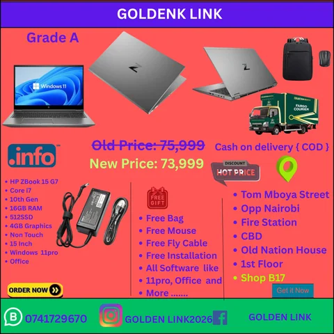Hp Zbook 15 G7 i7 10th Gen 16GB RAM 512SSD 4GB graphics non touch