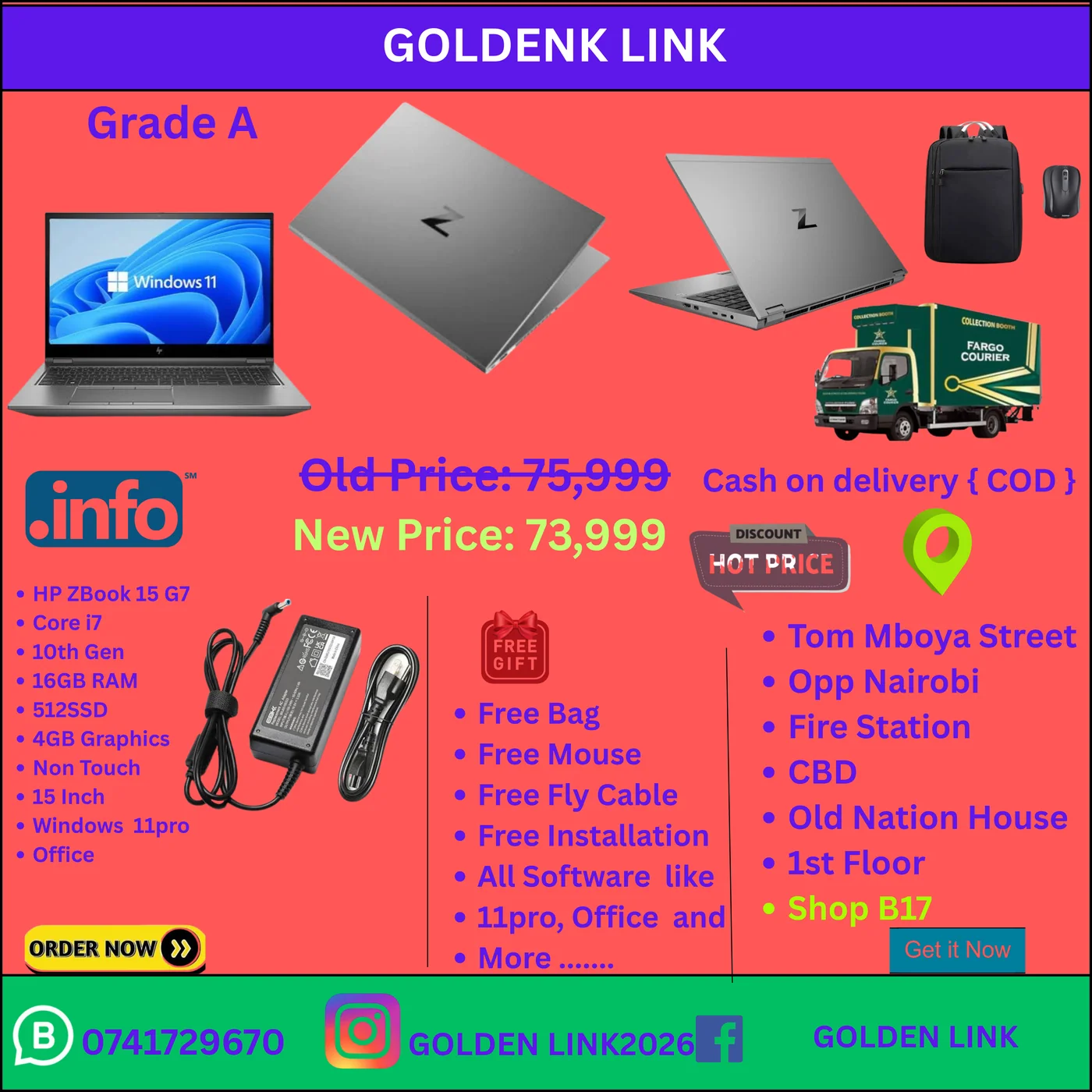Hp Zbook 15 G7 i7 10th Gen 16GB RAM 512SSD 4GB graphics non touch
