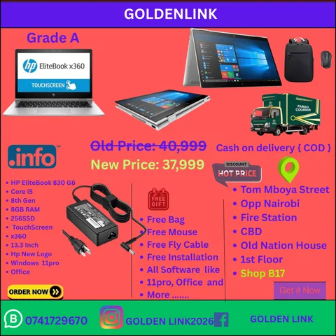 Hp 830 G6 i5 8th 8GB RAM 256SSD touch