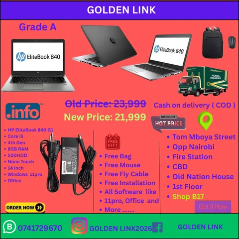 Hp EliteBook 840 G1 i5 8GB RAM 500HDD