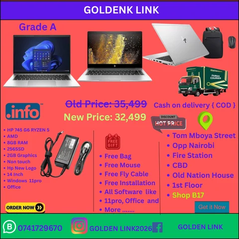 Hp 745 G6 R5 AMD 8GB RAM 256SSD non touch