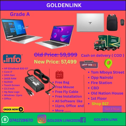 Hp 830 G7 i7 10th Gen 16GB RAM 512SSD touch