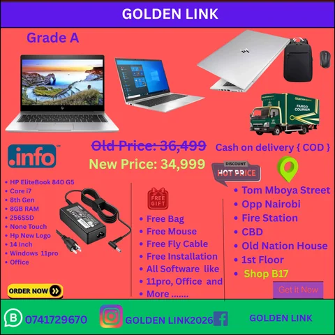 Hp EliteBook 840 G6 i7 8GB 256SSD non touch
