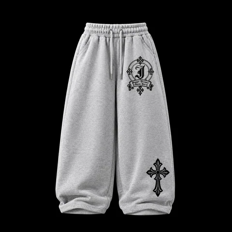 JØURNE Essential Baggy Sweatpants — Grey