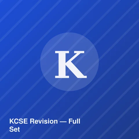 KCSE Revision — Full Set