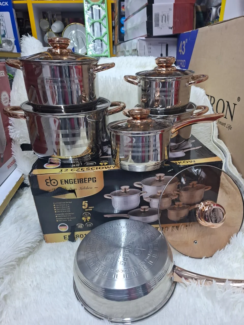 Engelbert 12pc Stainless Steel Cookware set.