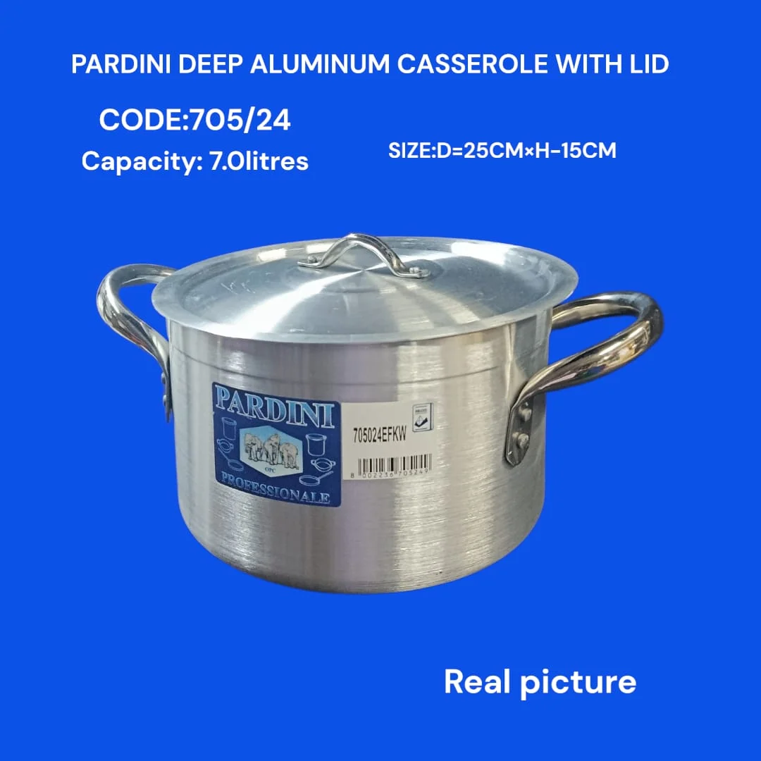 7.0 ltrs Pardini Aluminium Casserole with lid