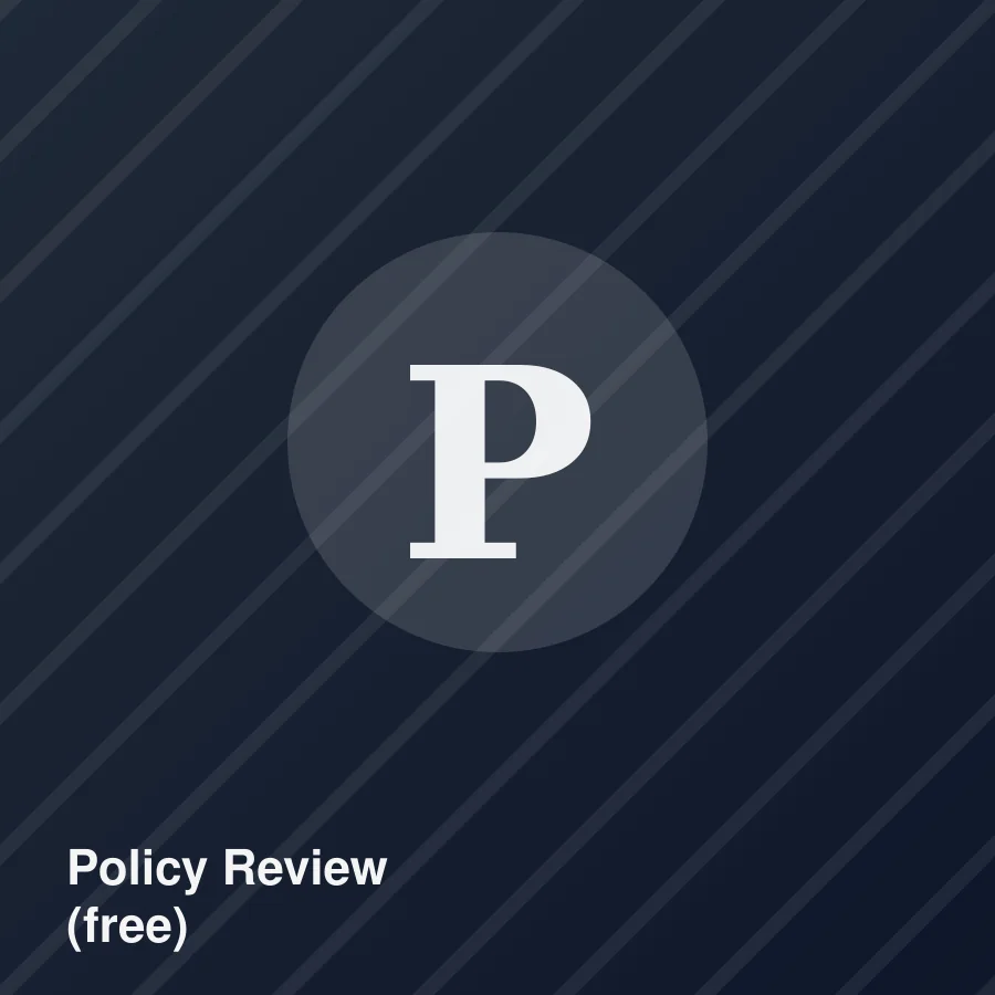 Policy Review (free)