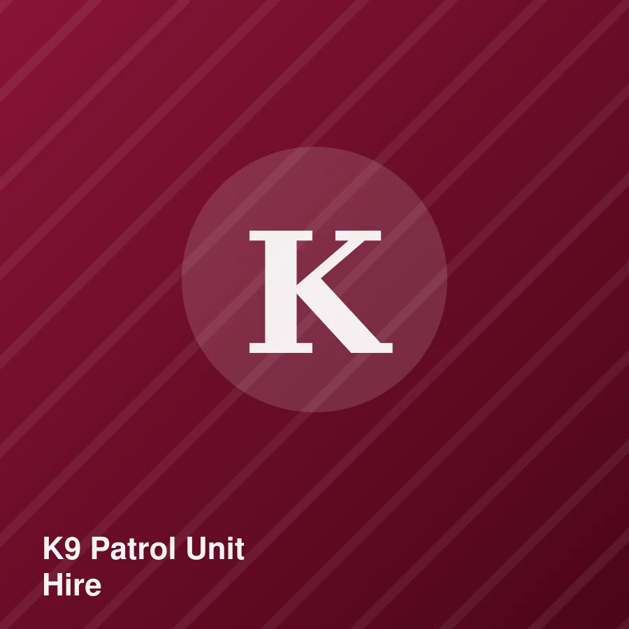 K9 Patrol Unit Hire